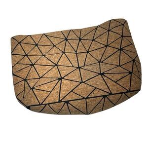 Geometric Cork Design Handbag Without Strap